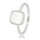 Zilveren zegelring - White Aventurine edelsteen - Chique look