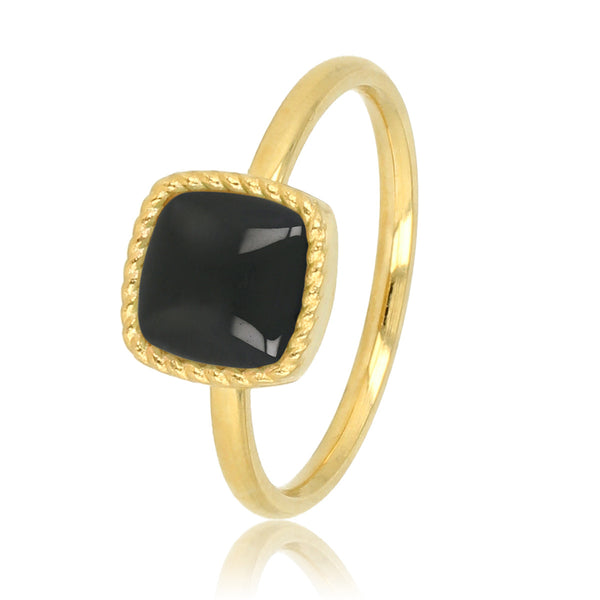 Goldener Siegelring mit Onyx - schickes und kraftvolles Design