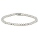 Silbernes Damenarmband mit 4mm Edelstahlperlen