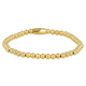Golden women's bracelet with 4mm stainless steel beads