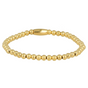 Golden women's bracelet with 4mm stainless steel beads