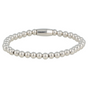 Silver women's bracelet with 5mm stainless steel beads