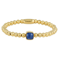 Gold bracelet with Blue Aventurine gemstone