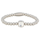 Elastic stainless steel ladies' bracelet with crystal charm