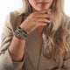 Gouden damesarmband met Rhodonite edelstenen