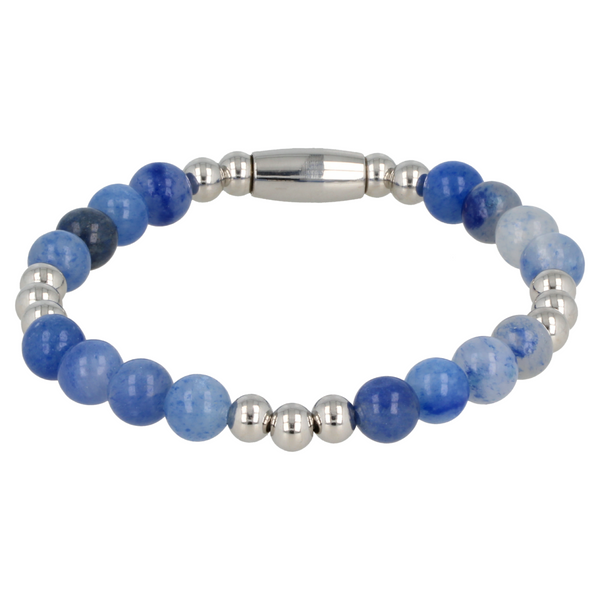 Elastische Damesarmband Blue Aventurine Edelsteen