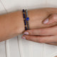 Elastic bracelet with blue aventurine gemstone