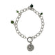 Zilveren Schakelarmband met Moss Agate kralen