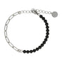 Zilveren Schakelarmband met Onyx Edelstenen