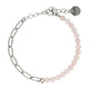 Zilveren Schakelarmband met Rose Quartz Edelstenen