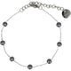 Silver Bracelet with Black Pearls - Mysterious Design