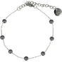 Silver Bracelet with Black Pearls - Mysterious Design