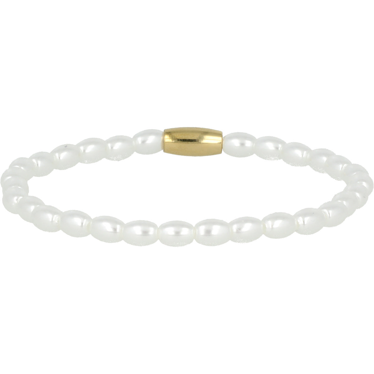 Gouden Armband met Witte Parels - Stijlvol Accessoire