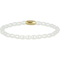 Gouden Armband met Witte Parels - Stijlvol Accessoire