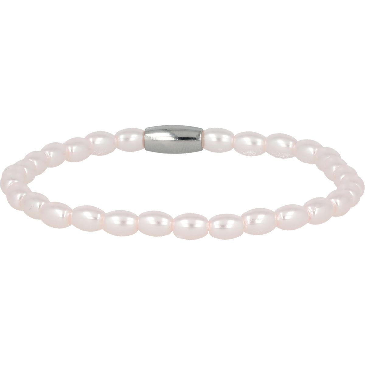 Silbernes Armband Rosa Perlen - Energie & Glück