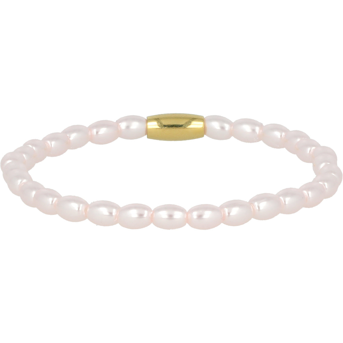 Goldenes Armband mit rosa Perlen - Energie & Glück