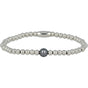 Zilveren armband met zwarte parel - mysterieus design