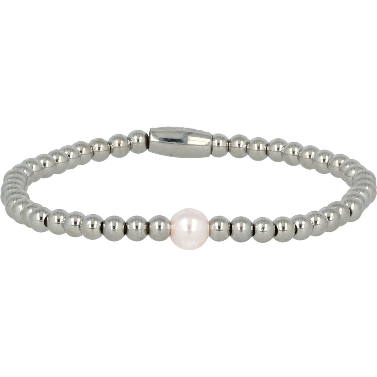 Zilveren Armband met Roze Parel voor Geluk