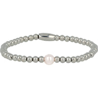 Zilveren Armband met Roze Parel voor Geluk