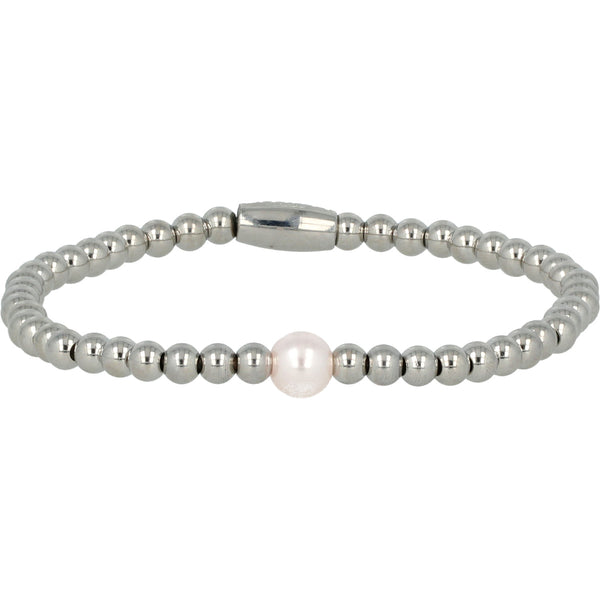 Zilveren Armband met Roze Parel voor Geluk