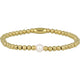 Gouden Kralenarmband met Roze Parel - Energie & Geluk