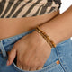 Gold Charm Bracelet with Picture Jasper Gemstone