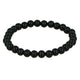 Elastische Black Agate Armband 6mm Edelstenen