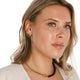 Classic smooth gold earring of 18x2 mm
