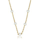 Gouden Schakelketting met Witte Parels - Fijn Design