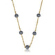 Goldene Gliederkette mit schwarzen Perlen - Feines Design