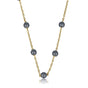 Gold Link Chain with Black Pearls - Fine Design
