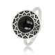 Vintage zilveren ring - Onyx steen - Hypoallergeen sieraad - My Bendel