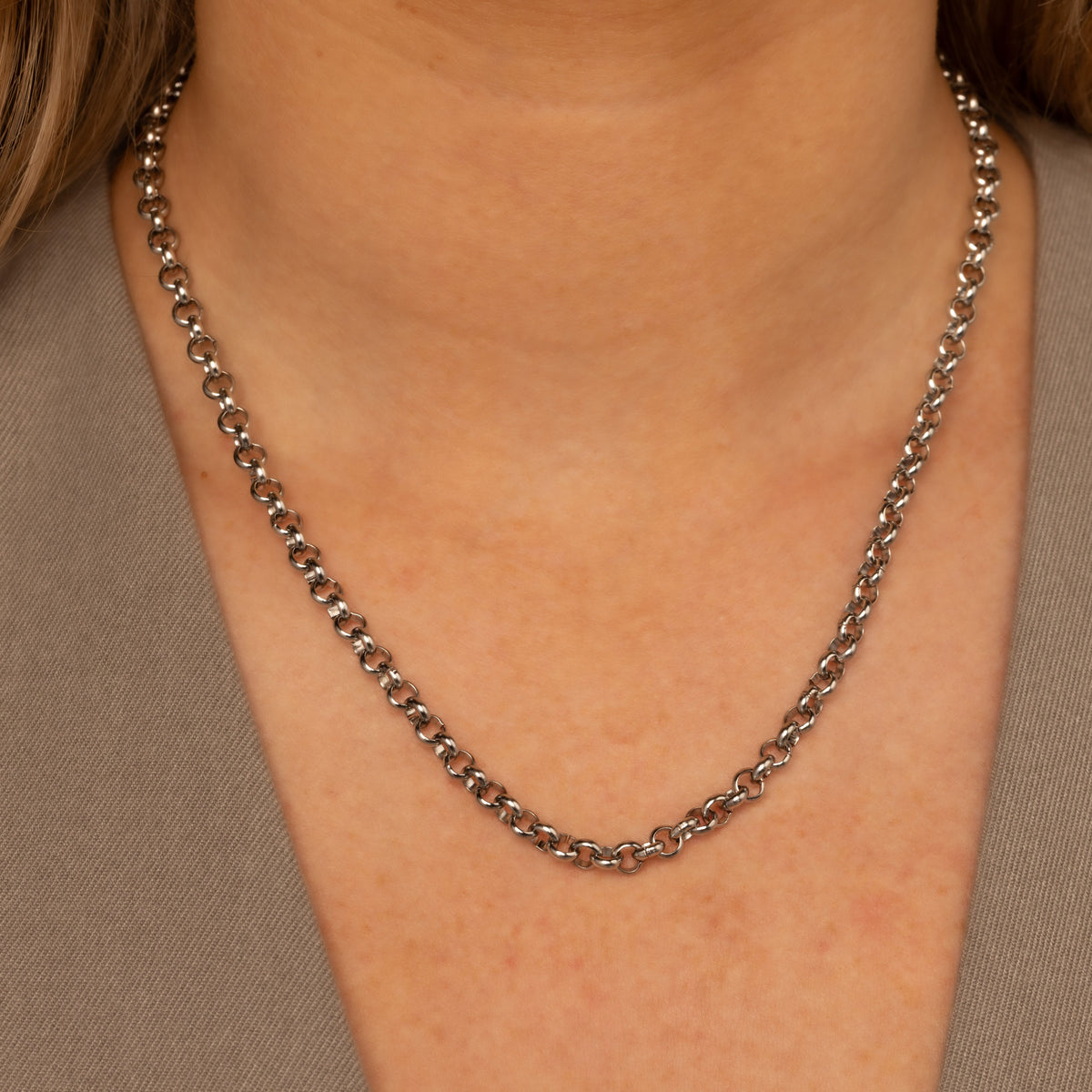 Gliederkette • 43 cm • Silber
