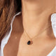 Gouden Ketting met Onyx Peervormige Hanger