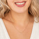Gold Chain with Zirconia Crystal - Does Not Tarnish