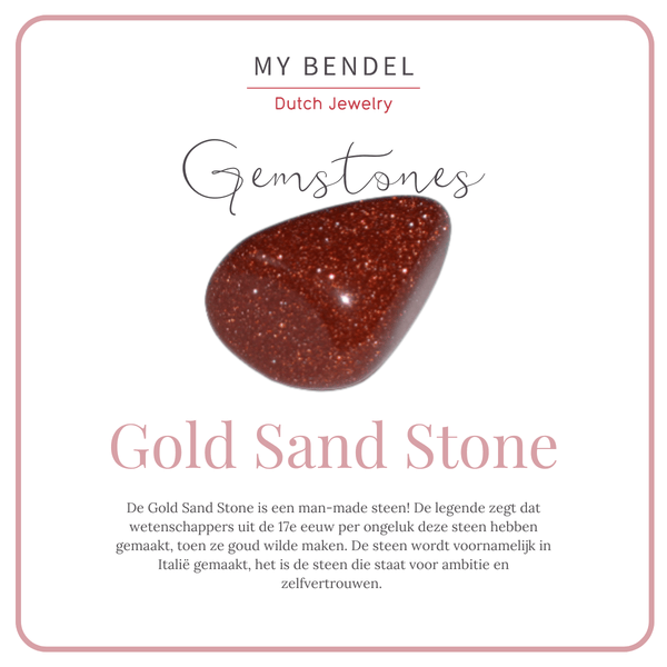 Zegelring met Gold Sandstone - Chique en Positief - My Bendel