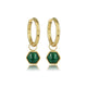 Zeshoekige Malachite Gouden Oorringen: Unieke Elegantie - My Bendel