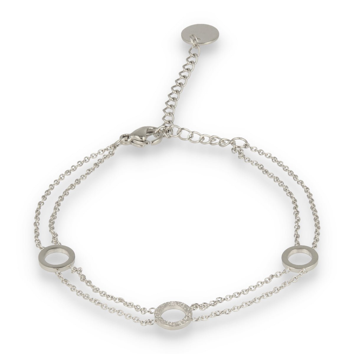 Zilveren armband met cirkels - hypoallergeen design - My Bendel