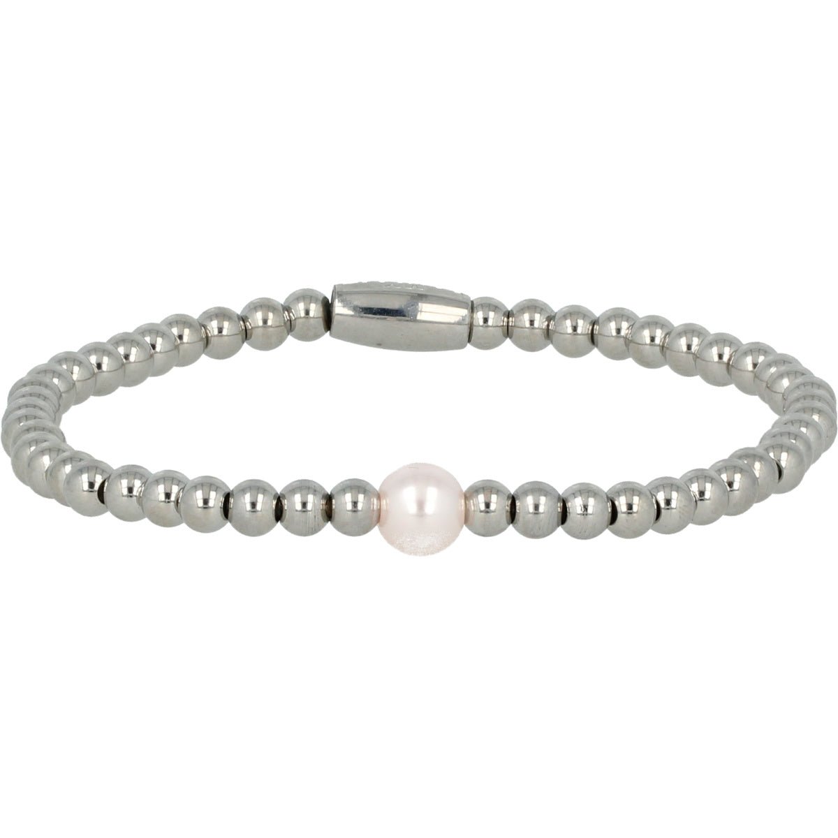 Zilveren Armband met Roze Parel voor Geluk - My Bendel