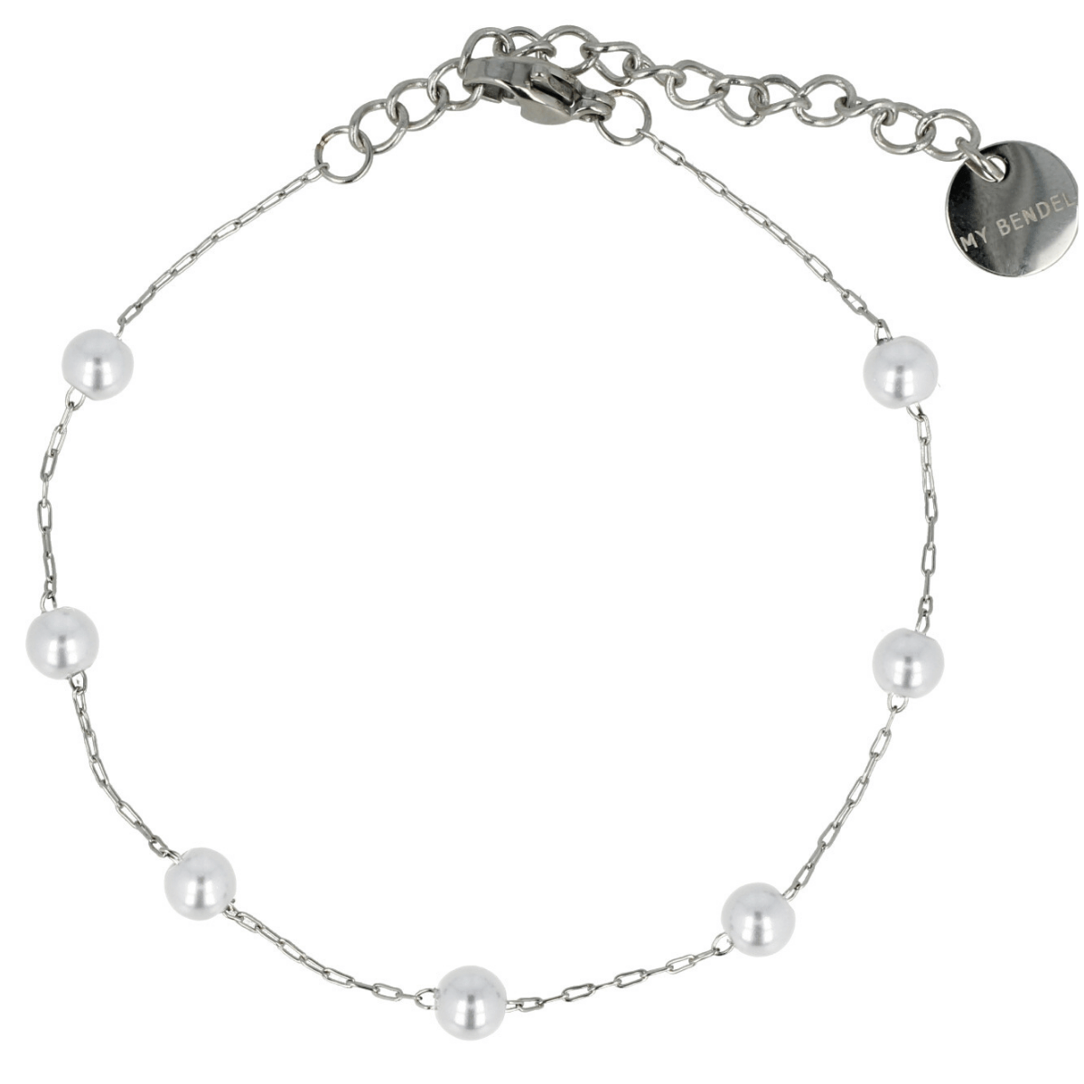 Zilveren Armband met Witte Parels - Elegant Design - My Bendel