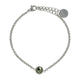 Zilveren Bedelarmband met Groene Glassteen - My Bendel