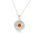 Zilveren Carnelian Zonnetjes Ketting - Fijne Schakelketting - My Bendel