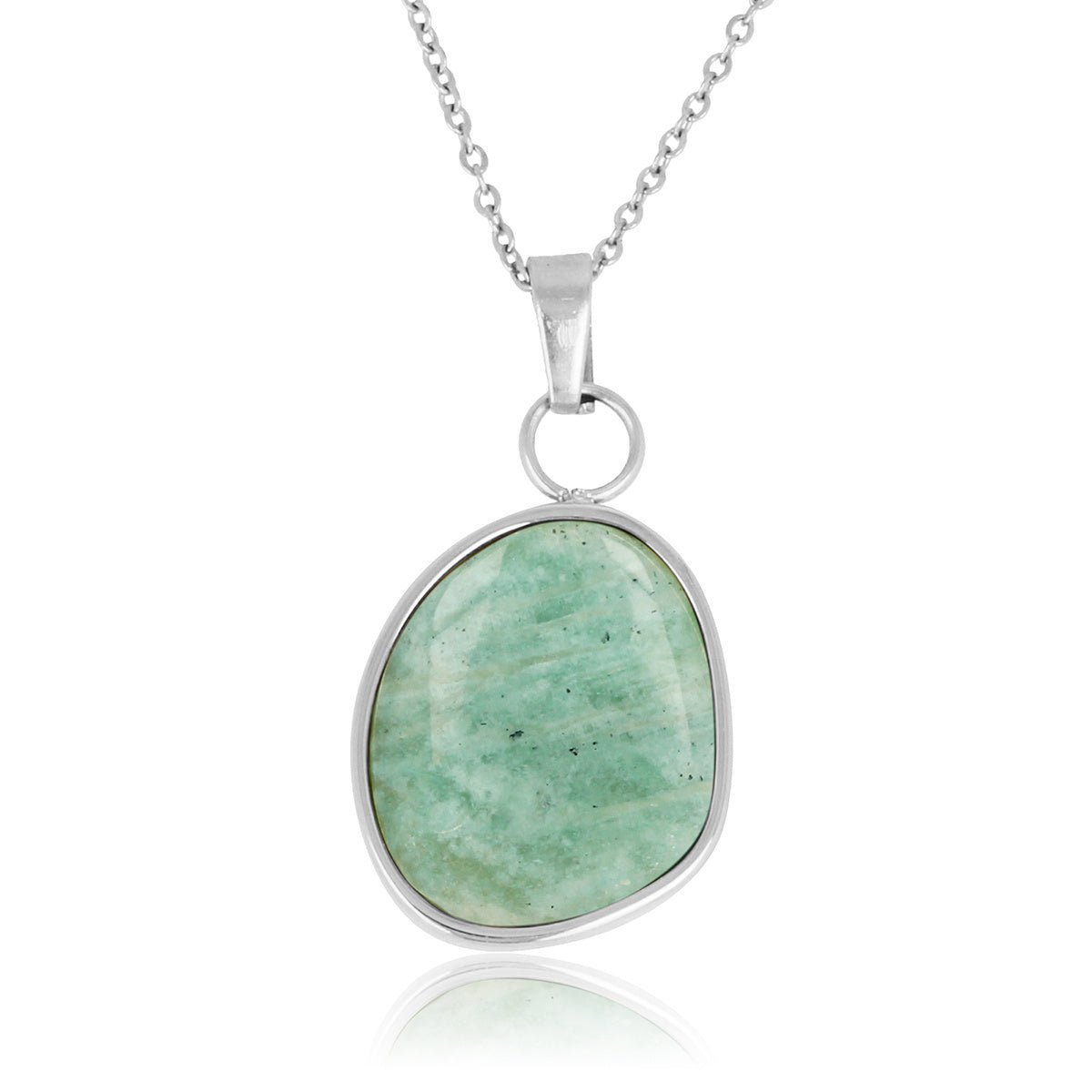 Zilveren Ketting met Amazonite Hanger - Unieke Edelsteen - My Bendel