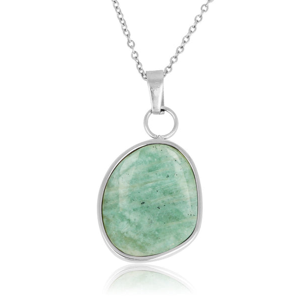 Zilveren Ketting met Amazonite Hanger - Unieke Edelsteen - My Bendel