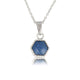 Zilveren Ketting met Blue Aventurine Zeshoek Hanger - My Bendel