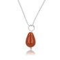 Zilveren Ketting met Gold Sand Stone Peervormige Hanger - My Bendel