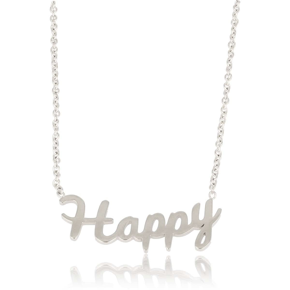 Zilveren Ketting met Happy Bedel - Hypoallergeen Sieraad - My Bendel