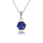 Zilveren Ketting met Lapis Lazuli Zeshoek Hanger - My Bendel