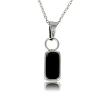 Zilveren Ketting met Onyx Hanger - Elegant en Stijlvol