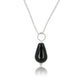 Zilveren Ketting met Onyx Peervormige Hanger - My Bendel